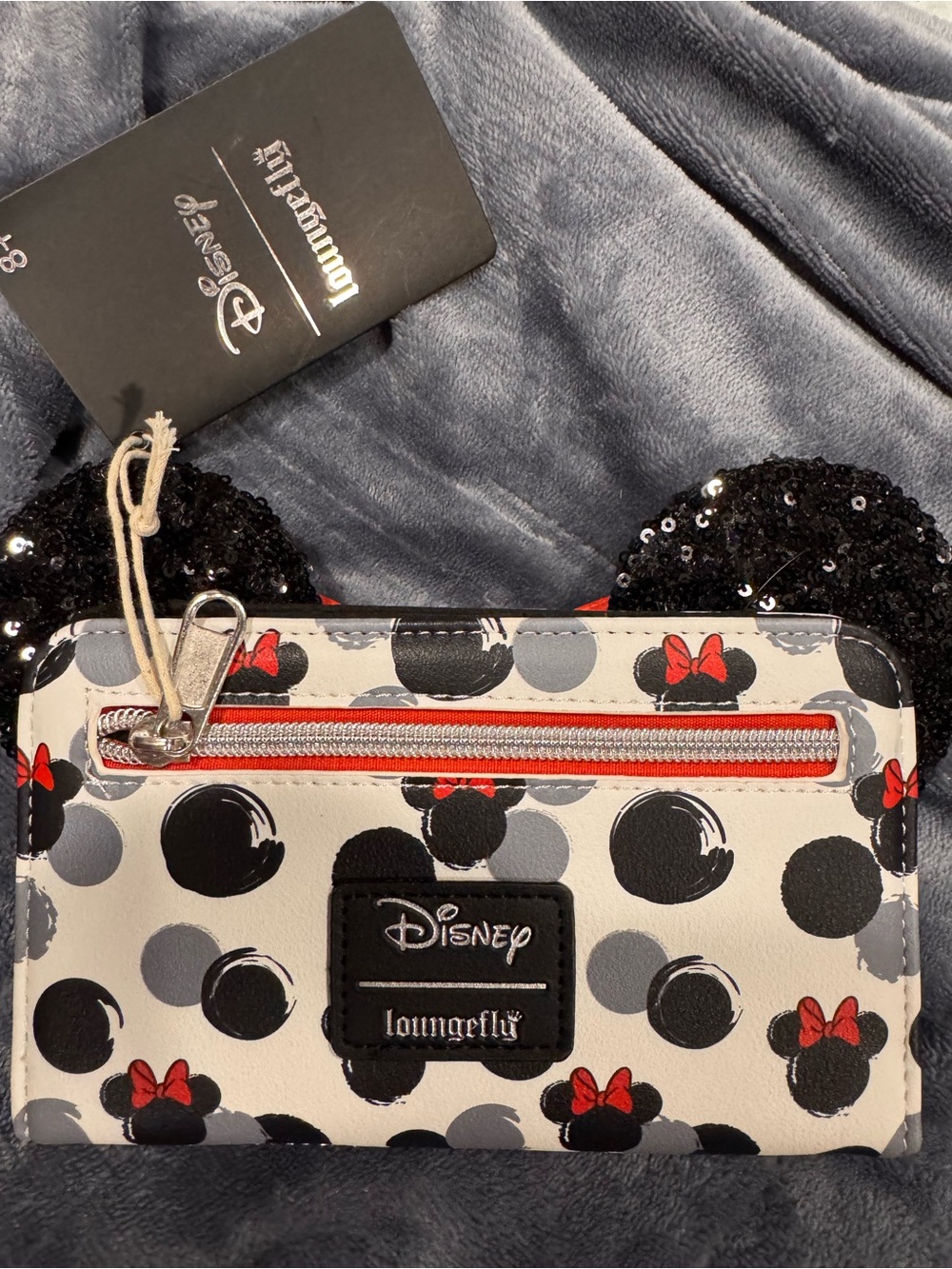 Loungefly White, Black & Red Minnie Polka Dot Wallet; NWT; has original packing.